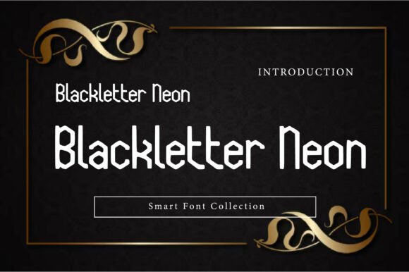 Blackletter Neon Font for Bold Web Design