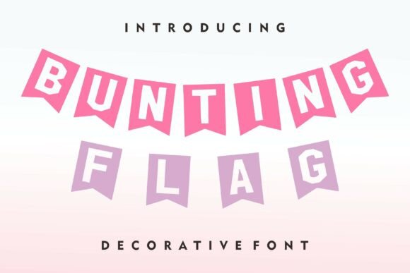 Bunting Flag Font for Creative Projects