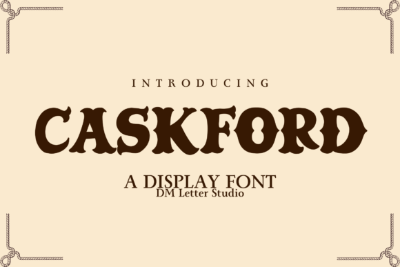 Caskford Font: Vintage Western Style
