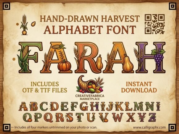 Farah Font: Rustic Harvest Style