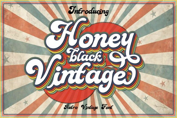 Honey Black Vintage Font