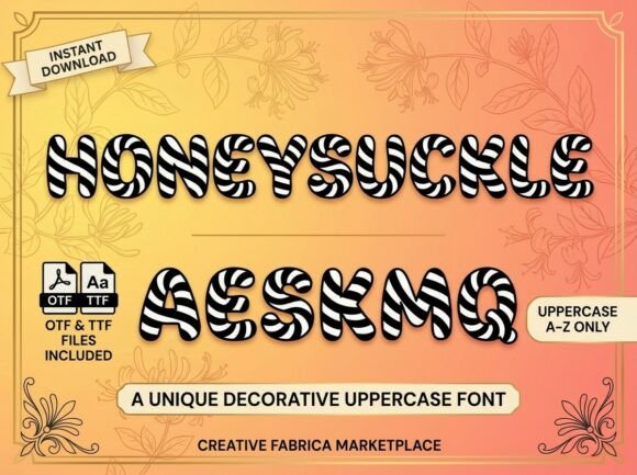 Honeysuckle Font for Creative Projects