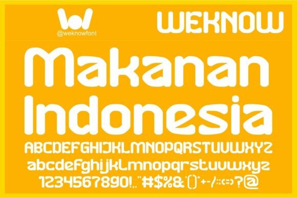 Makanan Indonesia Font