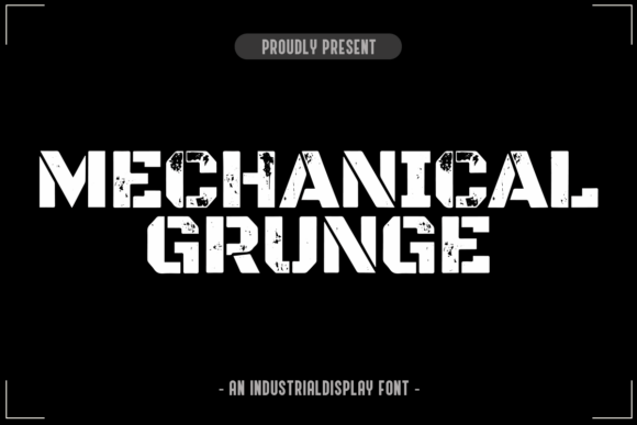 Mechanical Grunge Font for Business Branding