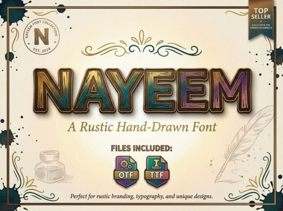 Nayeem Font: Rustic Elegance for Handmade Creations