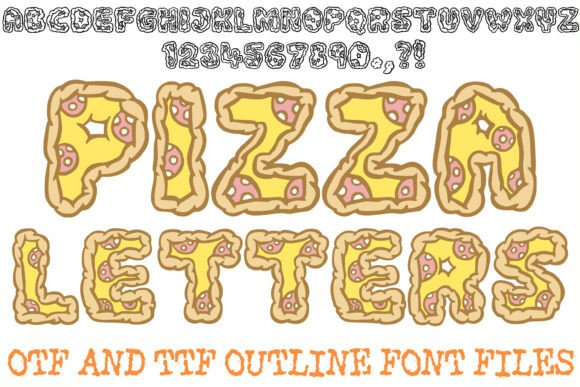 Pizza Letters Font for Web Design